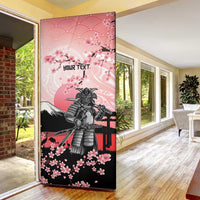 Personalised Japan Samurai Warrior Door Cover Japanese Cherry Blossom Polynesian Pattern LT14 - Polynesian Pride