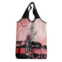 Personalised Japan Samurai Warrior Grocery Bag Japanese Cherry Blossom Polynesian Pattern LT14 - Polynesian Pride