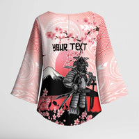 Personalised Japan Samurai Warrior Kimono Sleeve Blouse Japanese Cherry Blossom Polynesian Pattern LT14 - Polynesian Pride