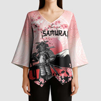 Personalised Japan Samurai Warrior Kimono Sleeve Blouse Japanese Cherry Blossom Polynesian Pattern LT14 - Polynesian Pride