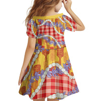 Hawaii Kahili Palaka Motifs Family Matching Tank Maxi Dress and Hawaiian Shirt Hawaiian Honohono Pikake Lei