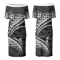 Hawaii Lauhala Tattoo Couples Matching Puletasi and Hawaiian Shirt Hawaiian Hala Leaf Weaving LT14 - Polynesian Pride