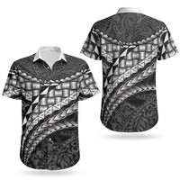 Hawaii Lauhala Tattoo Couples Matching Tank Maxi Dress and Hawaiian Shirt Hawaiian Hala Leaf Weaving LT14 - Polynesian Pride