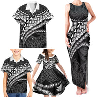 Hawaii Lauhala Tattoo Family Matching Tank Maxi Dress and Hawaiian Shirt Hawaiian Hala Leaf Weaving LT14 - Polynesian Pride