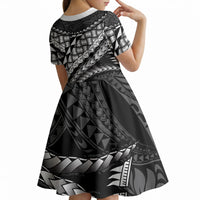 Hawaii Lauhala Tattoo Kid Short Sleeve Dress Hawaiian Hala Leaf Weaving LT14 - Polynesian Pride
