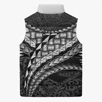 Hawaii Lauhala Tattoo Sleeveless Puffer Jacket Hawaiian Hala Leaf Weaving