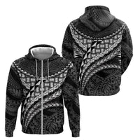 Hawaii Lauhala Tattoo Zip Hoodie Hawaiian Hala Leaf Weaving