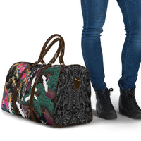 Hawaiian and Japanese Culture Travel Bag Crane Sakura Hibiscus Tropical Vibes