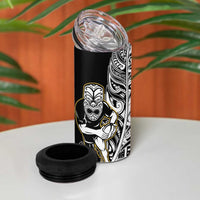 New Zealand Silver Fern Rugby 4 in 1 Can Cooler Tumbler All Black Maori Version Black