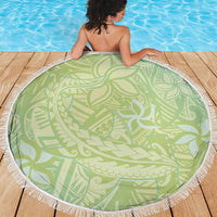 Baby Green Gradient Polynesia Beach Blanket Hawaiian Tribal Hammerhead Shark Tattoo LT14 - Polynesian Pride