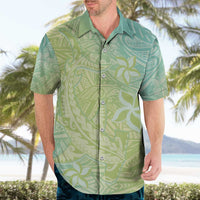 Baby Green Gradient Polynesia Hawaiian Shirt Hawaiian Tribal Hammerhead Shark Tattoo LT14 - Polynesian Pride