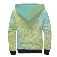 Baby Green Gradient Polynesia Sherpa Hoodie Hawaiian Tribal Hammerhead Shark Tattoo LT14 - Polynesian Pride