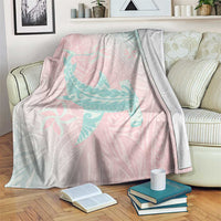 Baby Pink Gradient Polynesia Blanket Hawaiian Tribal Hammerhead Shark Tattoo LT14 Baby Pink - Polynesian Pride
