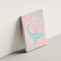Baby Pink Gradient Polynesia Canvas Wall Art Hawaiian Tribal Hammerhead Shark Tattoo LT14 - Polynesian Pride