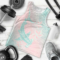 Baby Pink Gradient Polynesia Men Tank Top Hawaiian Tribal Hammerhead Shark Tattoo LT14 - Polynesian Pride