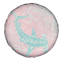 Baby Pink Gradient Polynesia Spare Tire Cover Hawaiian Tribal Hammerhead Shark Tattoo LT14 - Polynesian Pride