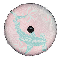Baby Pink Gradient Polynesia Spare Tire Cover Hawaiian Tribal Hammerhead Shark Tattoo LT14 - Polynesian Pride
