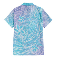 Baby Blue Gradient Polynesia Family Matching Mermaid Dress and Hawaiian Shirt Hawaiian Tribal Hammerhead Shark Tattoo