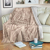 Pastel Brown Polynesia Blanket Hawaiian Tribal Hammerhead Shark Tattoo LT14 Pastel Brown - Polynesian Pride