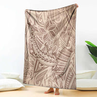 Pastel Brown Polynesia Blanket Hawaiian Tribal Hammerhead Shark Tattoo LT14 - Polynesian Pride