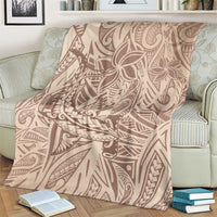 Pastel Brown Polynesia Blanket Hawaiian Tribal Hammerhead Shark Tattoo LT14 - Polynesian Pride