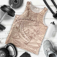 Pastel Brown Polynesia Men Tank Top Hawaiian Tribal Hammerhead Shark Tattoo LT14 - Polynesian Pride
