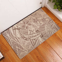 Pastel Brown Polynesia Rubber Doormat Hawaiian Tribal Hammerhead Shark Tattoo LT14 - Polynesian Pride