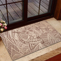Pastel Brown Polynesia Rubber Doormat Hawaiian Tribal Hammerhead Shark Tattoo LT14 - Polynesian Pride