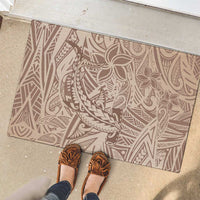 Pastel Brown Polynesia Rubber Doormat Hawaiian Tribal Hammerhead Shark Tattoo LT14 - Polynesian Pride
