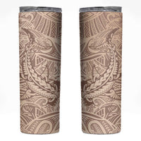 Pink Gradient Polynesia Skinny Tumbler Hawaiian Tribal Hammerhead Shark Tattoo