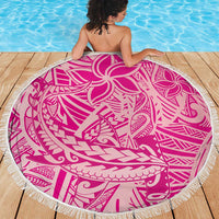 Beige Gradient Polynesia Beach Blanket Hawaiian Tribal Hammerhead Shark Tattoo LT14 - Polynesian Pride
