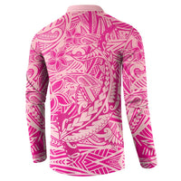 Beige Gradient Polynesia Button Sweatshirt Hawaiian Tribal Hammerhead Shark Tattoo LT14 - Polynesian Pride