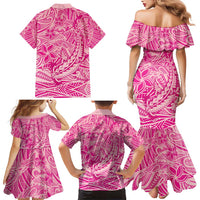 Beige Gradient Polynesia Family Matching Mermaid Dress and Hawaiian Shirt Hawaiian Tribal Hammerhead Shark Tattoo