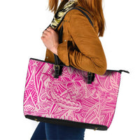 Beige Gradient Polynesia Leather Tote Bag Hawaiian Tribal Hammerhead Shark Tattoo LT14 Beige - Polynesian Pride