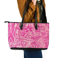 Beige Gradient Polynesia Leather Tote Bag Hawaiian Tribal Hammerhead Shark Tattoo LT14 - Polynesian Pride