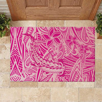 Beige Gradient Polynesia Rubber Doormat Hawaiian Tribal Hammerhead Shark Tattoo LT14 Beige - Polynesian Pride