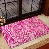 Beige Gradient Polynesia Rubber Doormat Hawaiian Tribal Hammerhead Shark Tattoo LT14 - Polynesian Pride
