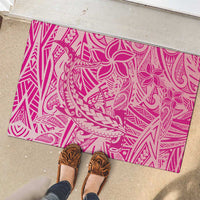 Beige Gradient Polynesia Rubber Doormat Hawaiian Tribal Hammerhead Shark Tattoo LT14 - Polynesian Pride