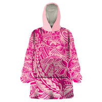 Beige Gradient Polynesia Wearable Blanket Hoodie Hawaiian Tribal Hammerhead Shark Tattoo LT14 One Size Beige - Polynesian Pride