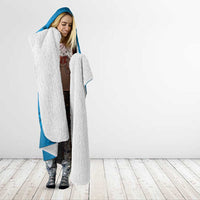 Blue Gradient Polynesia Hooded Blanket Hawaiian Tribal Hammerhead Shark Tattoo LT14 - Polynesian Pride