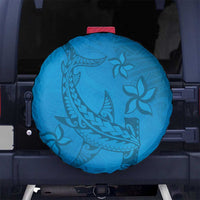 Blue Gradient Polynesia Spare Tire Cover Hawaiian Tribal Hammerhead Shark Tattoo LT14 - Polynesian Pride