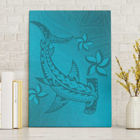 Dark Cyan Gradient Polynesia Canvas Wall Art Hawaiian Tribal Hammerhead Shark Tattoo LT14 Without Frame Dark Cyan - Polynesian Pride