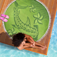 Green Gradient Polynesia Beach Blanket Hawaiian Tribal Hammerhead Shark Tattoo LT14 - Polynesian Pride