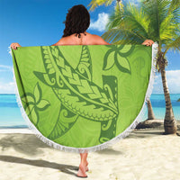 Green Gradient Polynesia Beach Blanket Hawaiian Tribal Hammerhead Shark Tattoo LT14 - Polynesian Pride
