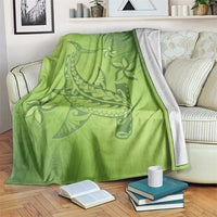 Green Gradient Polynesia Blanket Hawaiian Tribal Hammerhead Shark Tattoo LT14 Green - Polynesian Pride