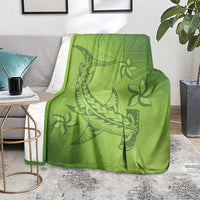 Green Gradient Polynesia Blanket Hawaiian Tribal Hammerhead Shark Tattoo LT14 - Polynesian Pride