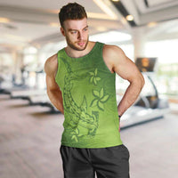 Green Gradient Polynesia Men Tank Top Hawaiian Tribal Hammerhead Shark Tattoo LT14 Green - Polynesian Pride