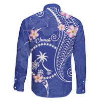 FSM Chuuk Constitution Day Family Matching Off Shoulder Maxi Dress and Hawaiian Shirt Frangipani Flowers Polynesian Curves Style LT14 - Polynesian Pride
