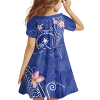 FSM Chuuk Constitution Day Family Matching Off Shoulder Short Dress and Hawaiian Shirt Frangipani Flowers Polynesian Curves Style LT14 - Polynesian Pride