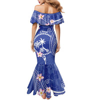 FSM Chuuk Constitution Day Mermaid Dress Frangipani Flowers Polynesian Curves Style LT14 - Polynesian Pride